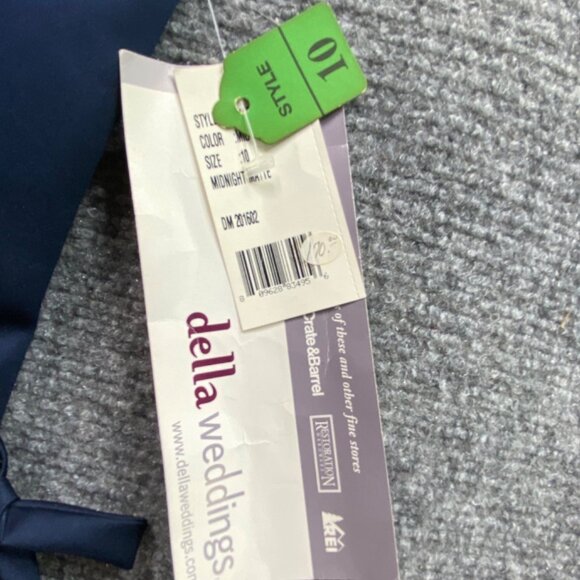 After Six Dress Womens 10 Blue Matte Satin 2pc Formal Gown Top‎ Long Skirt VTG - Picture 4 of 16